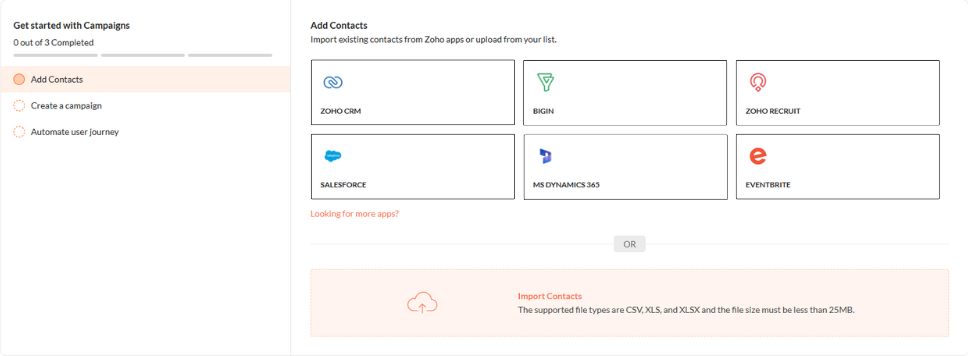 Zoho Campaigns Features